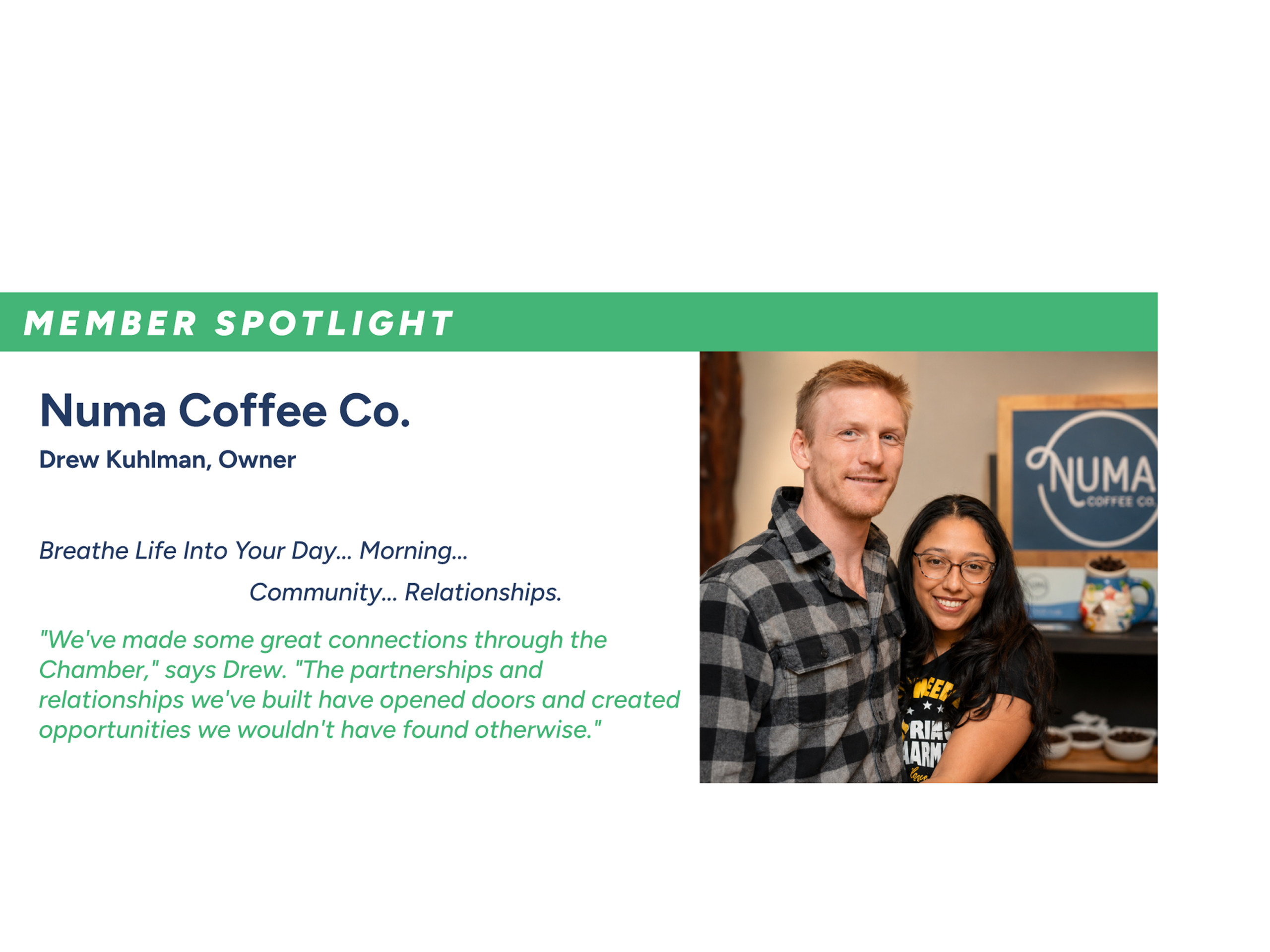 Member Spotlight: Drew Kuhlman NuMa Coffee Co.
